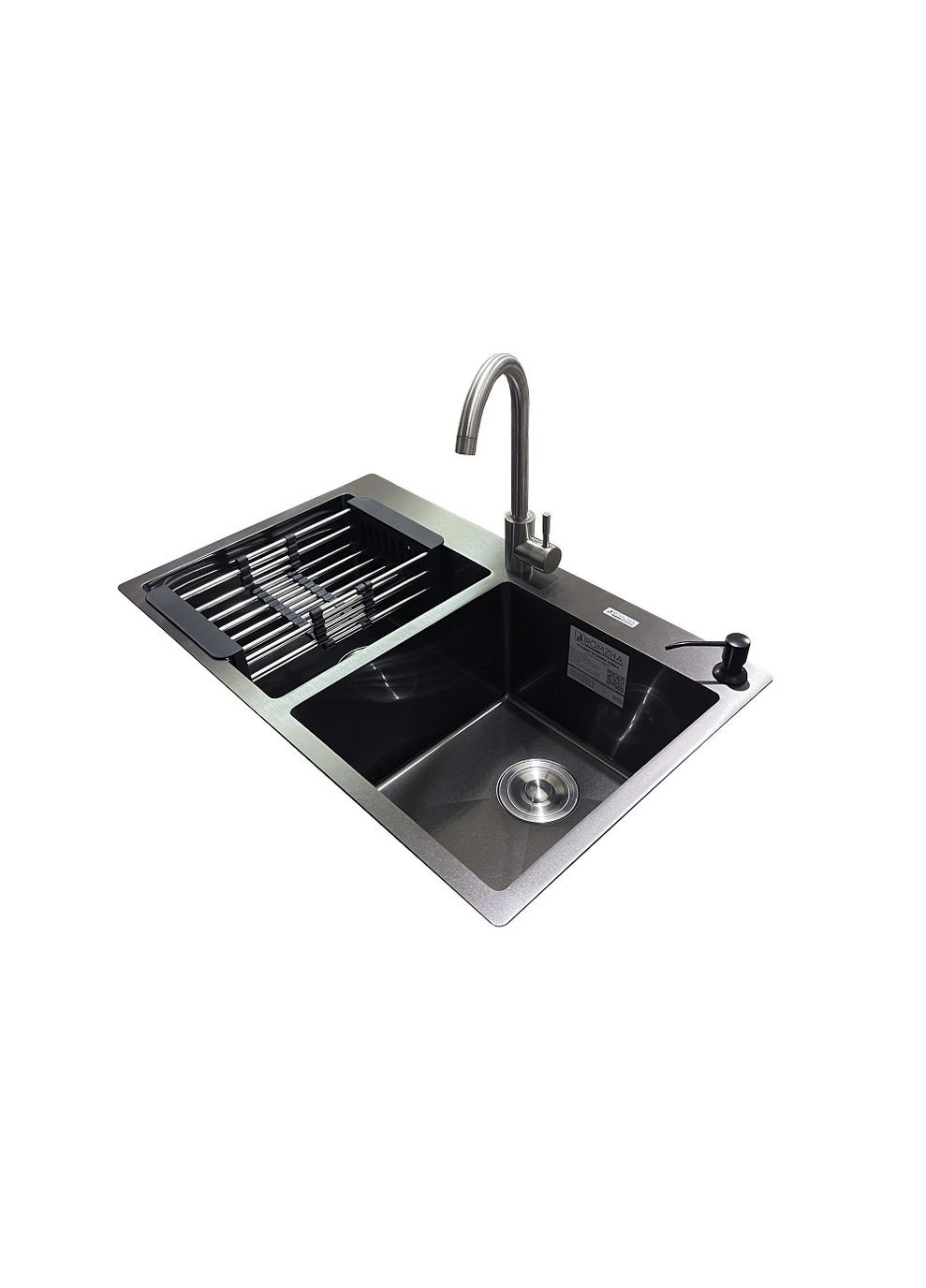 Комплект мийка + змішувач Arta U-730SD BL (A) Romzha (322633334)