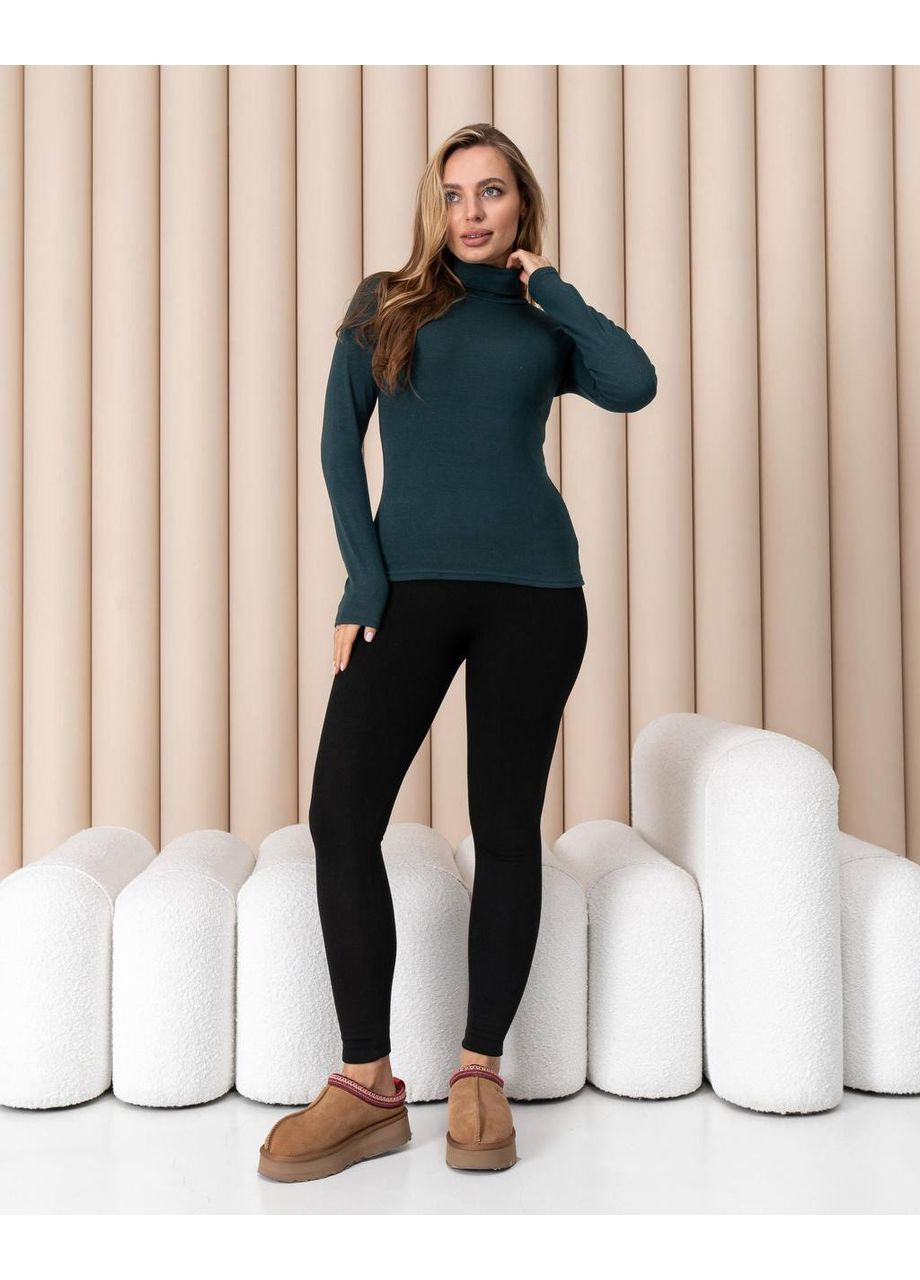 Жіноча тепла водолазка-гольф напівшерсть на термофлісі розмір DM09.09 No Brand (365654795)