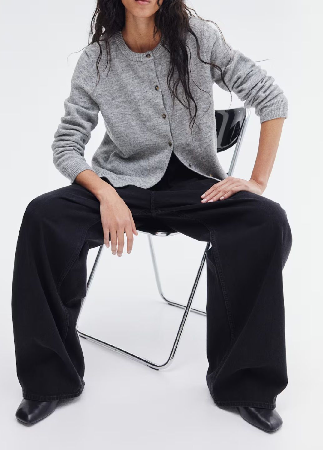 Серый демисезонный кардиган H&M