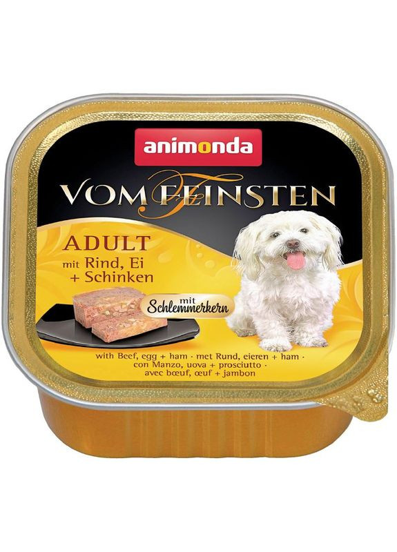 Vom Feinsten Adult Вологий корм для дорослих собак з яловичиною та шинкою 150 г Animonda (280901369)