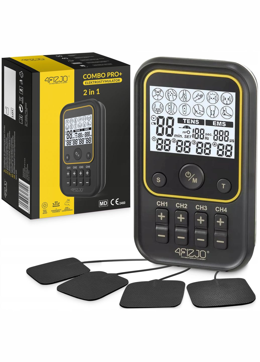 Аппарат для электростимуляции мышц Combo PRO+ 2 в 1 (P5907739317124) 4FIZJO P-5907739317124 (315348475)