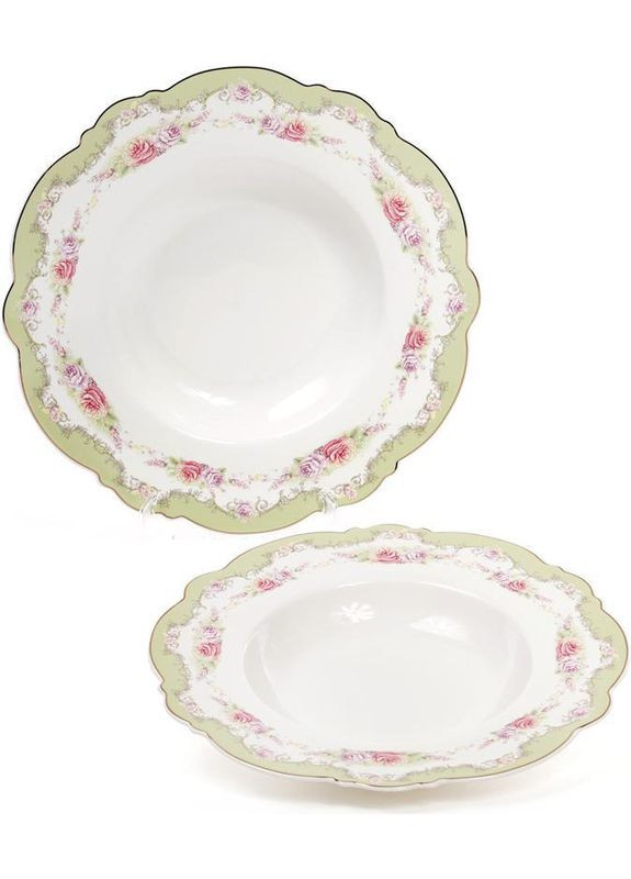 Набір 6 порцелянових обідніх супових тарілок Bristol Ø23см Bona (330018246)