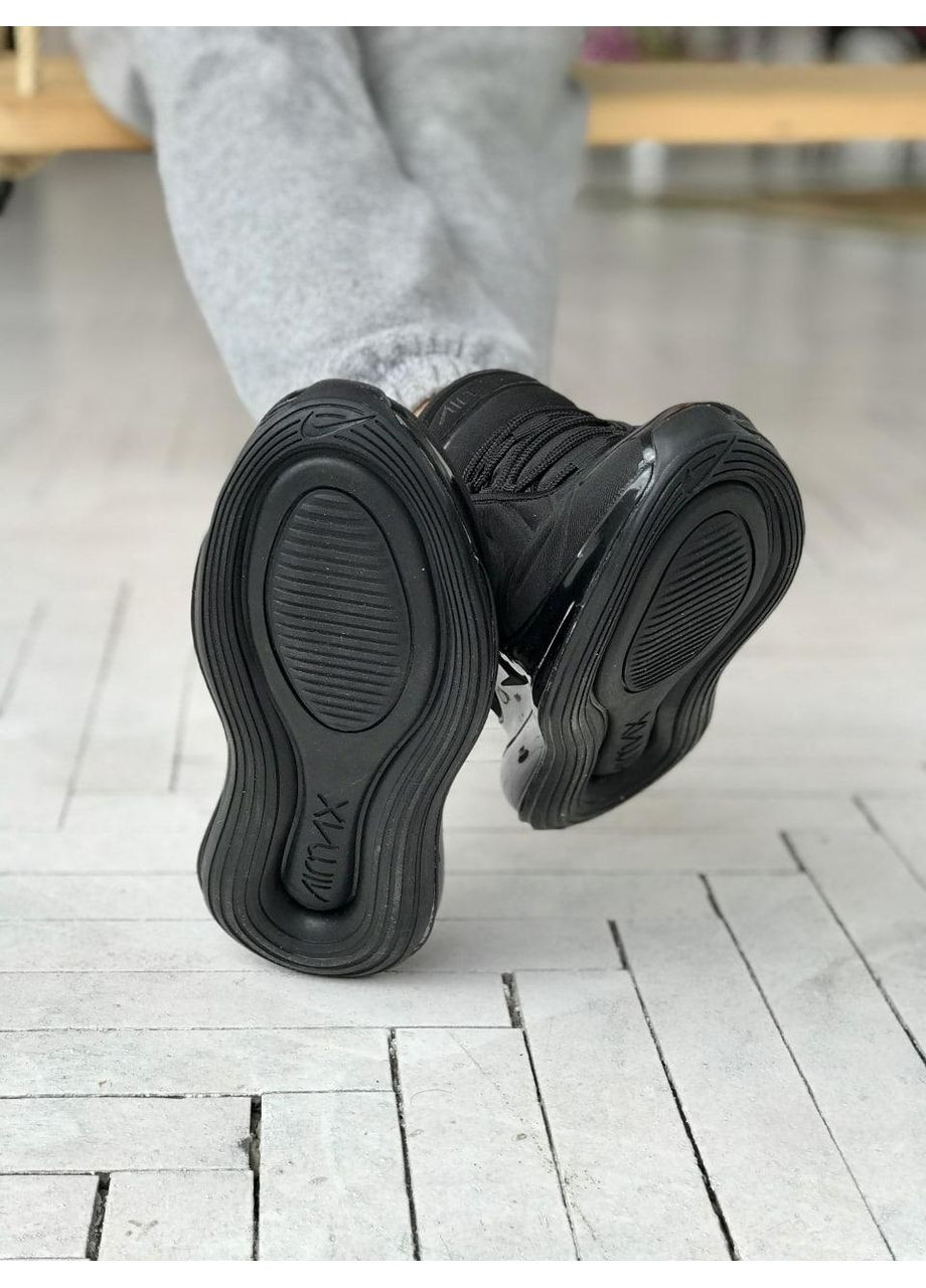 КРОССОВКИ ЖЕНСКИЕ NIKE AIR MAX 720 BLACK 1 НАЙК АИР МАКС 720 No Brand чёрные демисезоны (367173226)