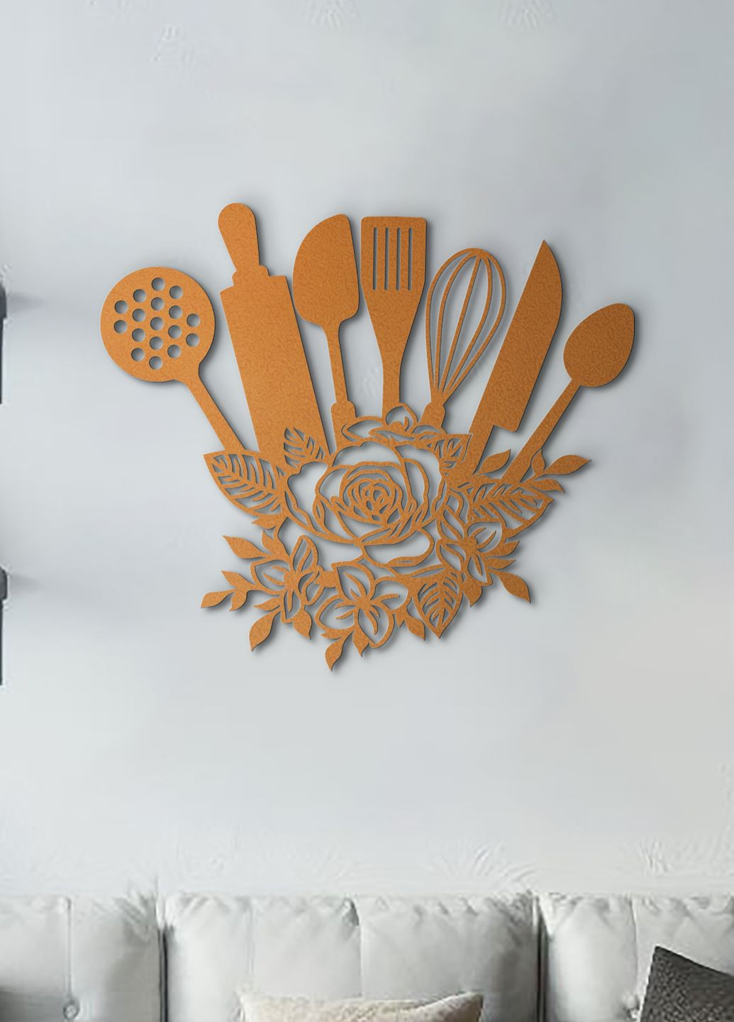 Сучасна картина на кухню, декор для кімнати "Набір столовх приборів ", декоративне панно 30х35 см Woodyard (291882743)