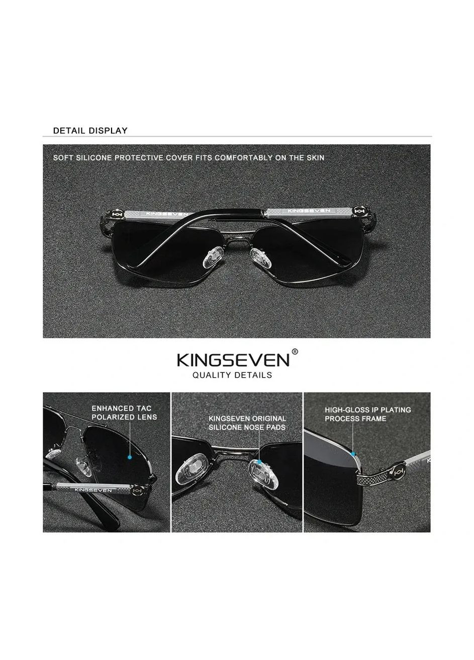 Чоловічі сонцезахисні окуляри в класичній оправі з лінзами поляризованими N7790 DESIGN KINGSEVEN (299332628)