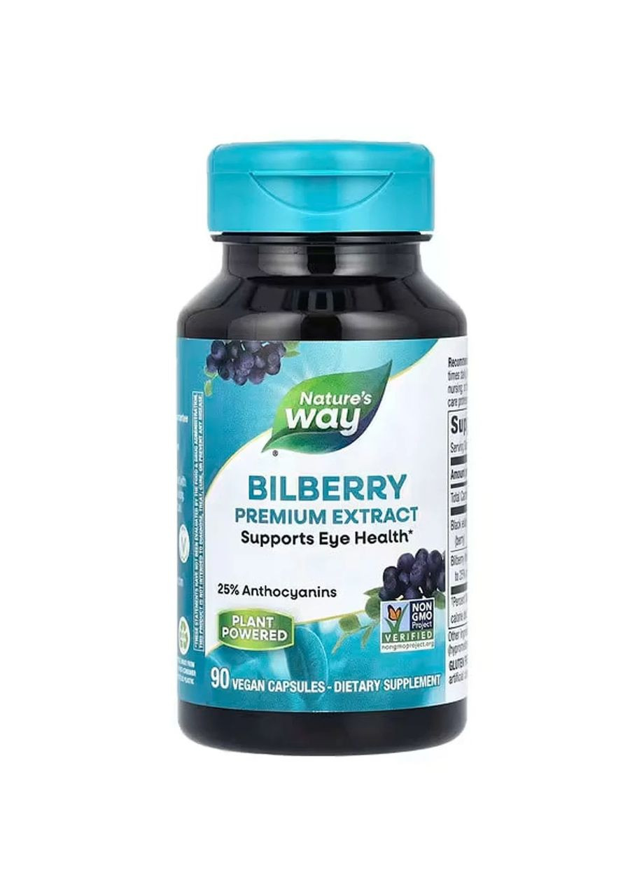Черника для зрения Bilberry, 90 капсул Nature's Way (361116808)