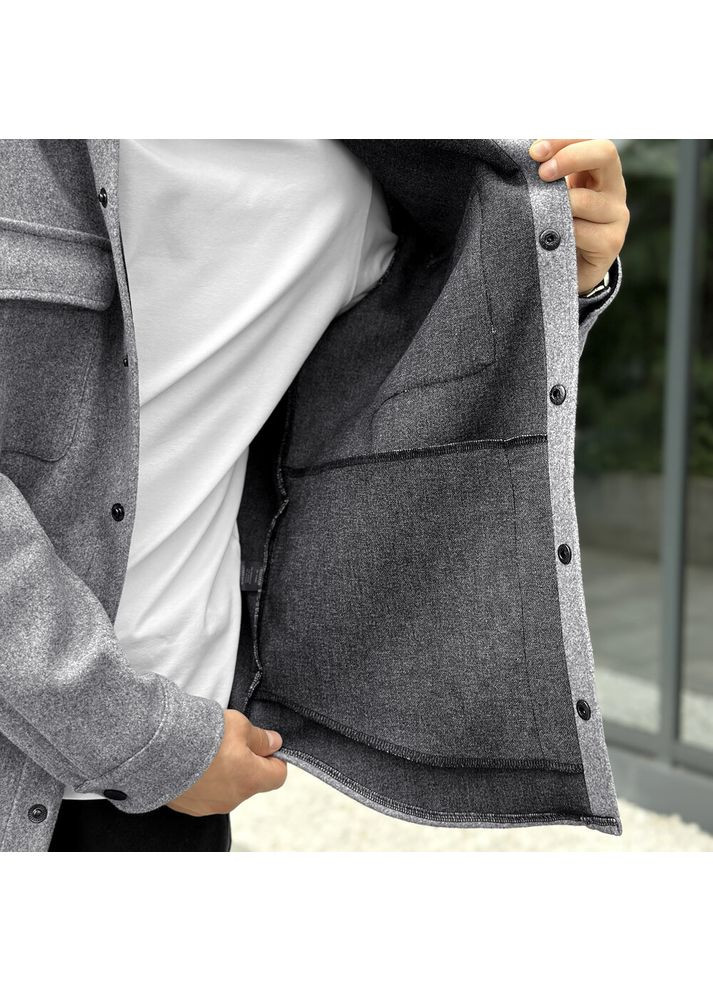 Светло-серая повседневный рубашка Pobedov