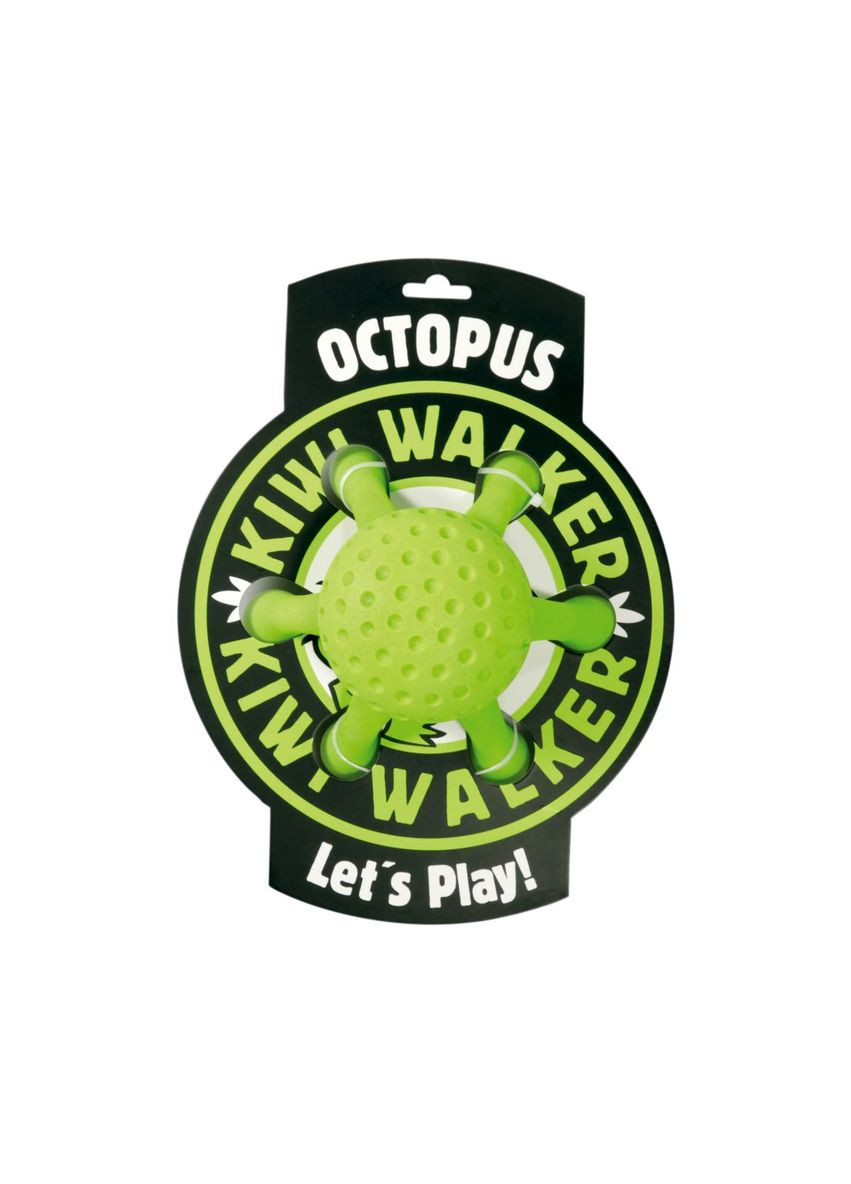 Игрушка для собак Осьминог 12 см, зеленая, термопластичная резина. Kiwi Walker (292257700)