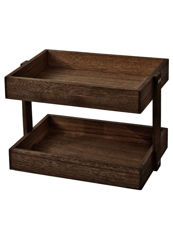 Настільна полиця для ванної з дерева Хопфілд капучино (ВНО-004509) No Brand (328210443)