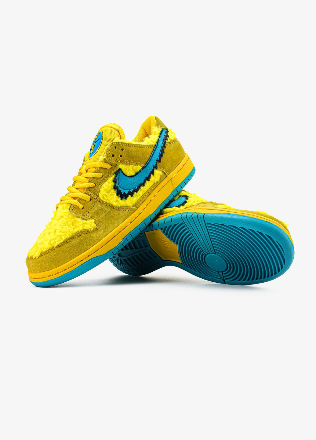Кроссовки женские и мужские Nike SB Dunk Low x Grateful Dead Bears yellow | Найк СБ Данк низкие желтые No Brand жёлтые всесезоны (313653562)