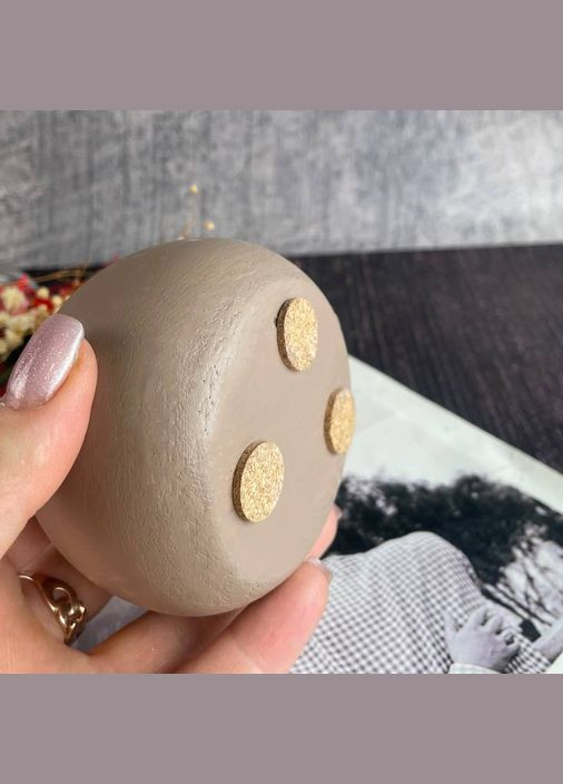 Кашпо из гипса - Шар Бежевый No Brand (328294776)