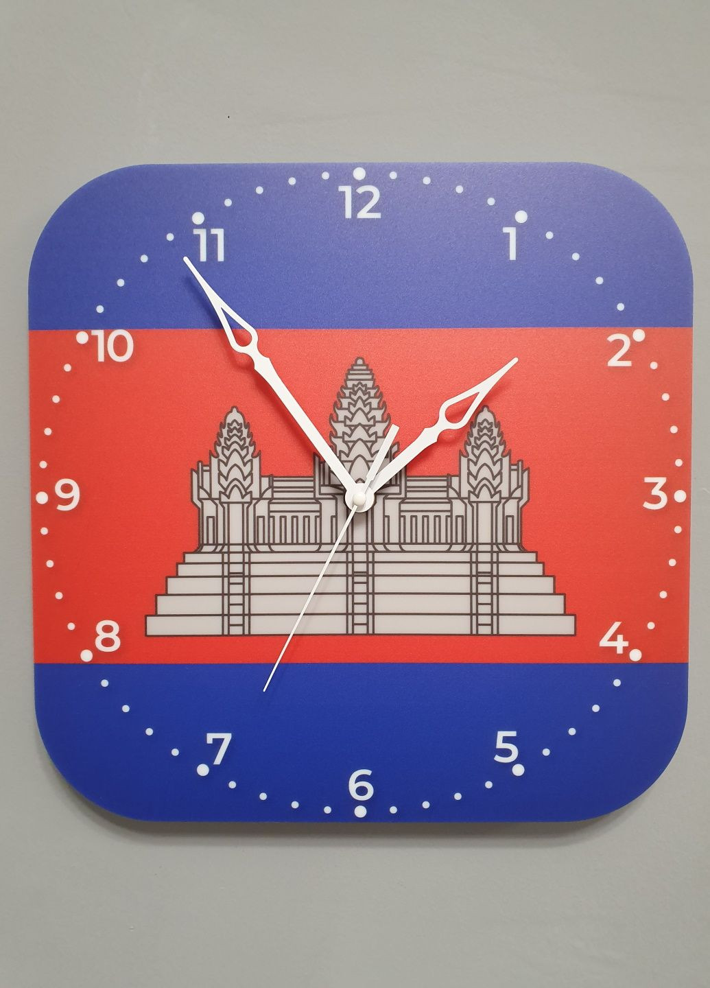 Годинник настінний прапор Камбоджи No Brand (321973405)