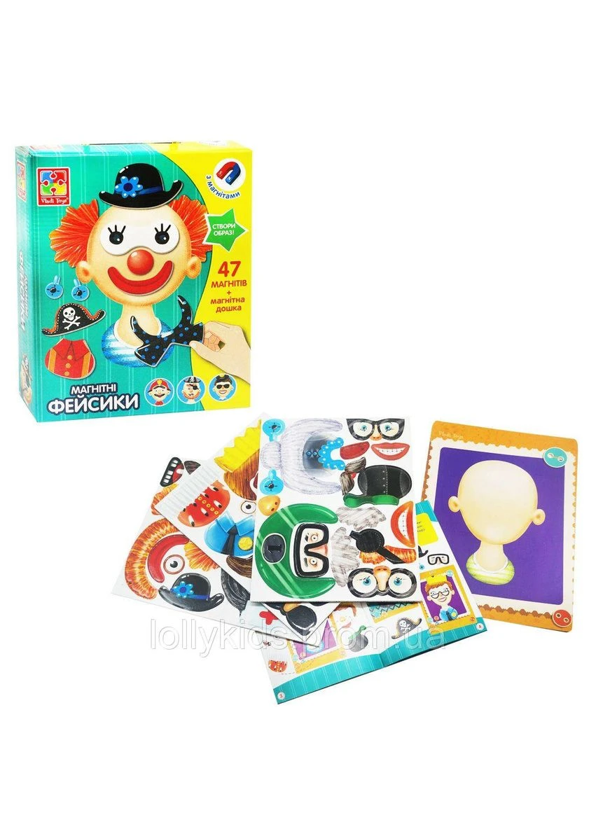 Магнитная игра "Фейсики", в кор. 18*5*22см, ТМ, Украина (12) Vladi toys (392079994)