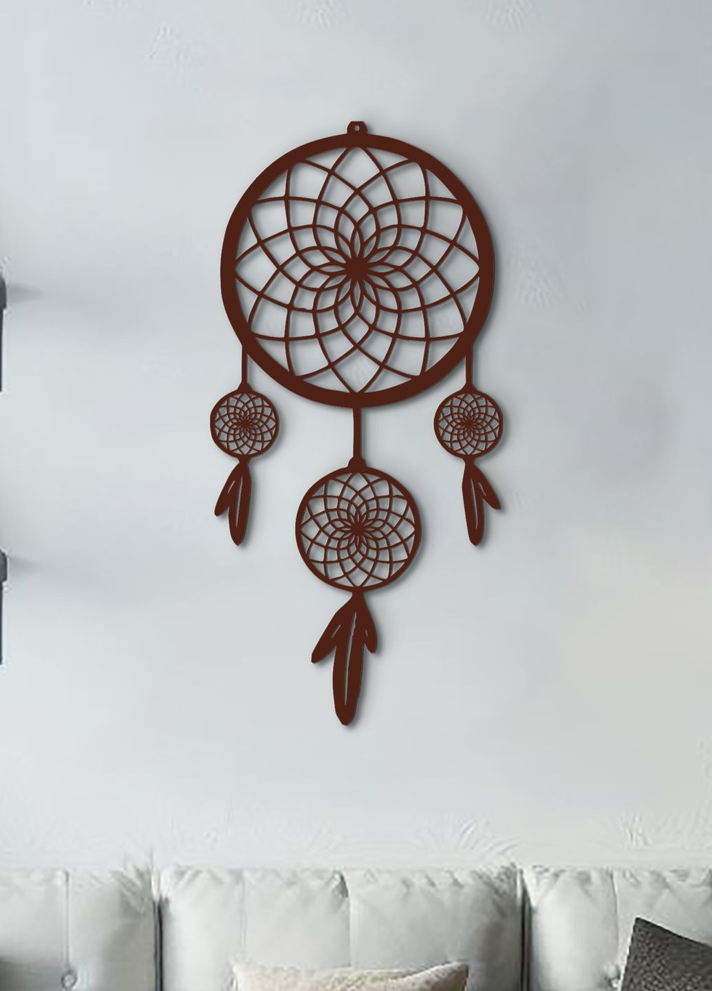 Настенный декор для дома, картина лофт "Оберег снов", декоративное панно 40х20 см Woodyard (292113085)