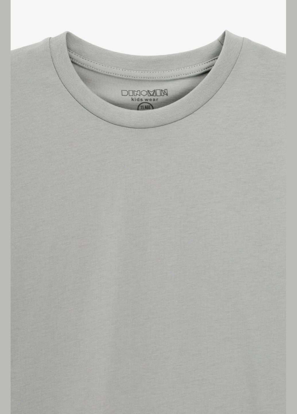 Серая летняя футболка однотонная унисекс 3254062 158 см серый shop (2000991017627) ALG