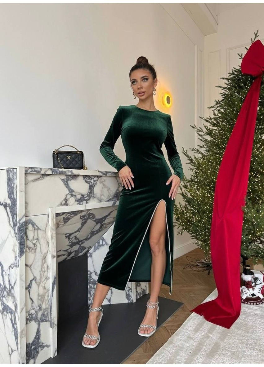 Зелена повсякденний сукня жіноча Гермес однотонна