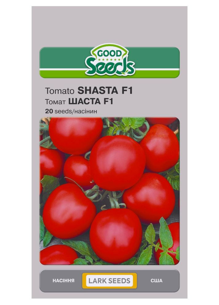 Томат "Шаста F1" ТМ " " 20 шт. Good Seeds (369407049)