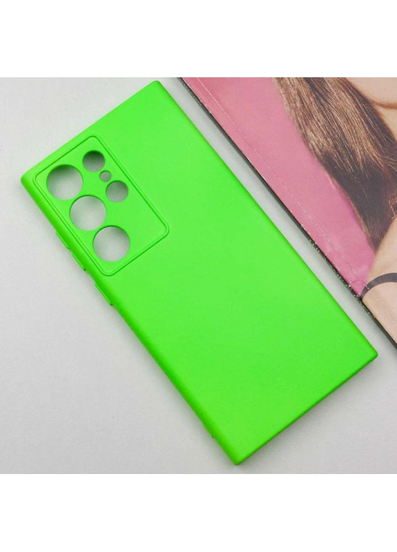 Чехол Silicone Cover Full Camera для Samsung Galaxy S24 Ultra Neon Green Lakshmi (355874285)