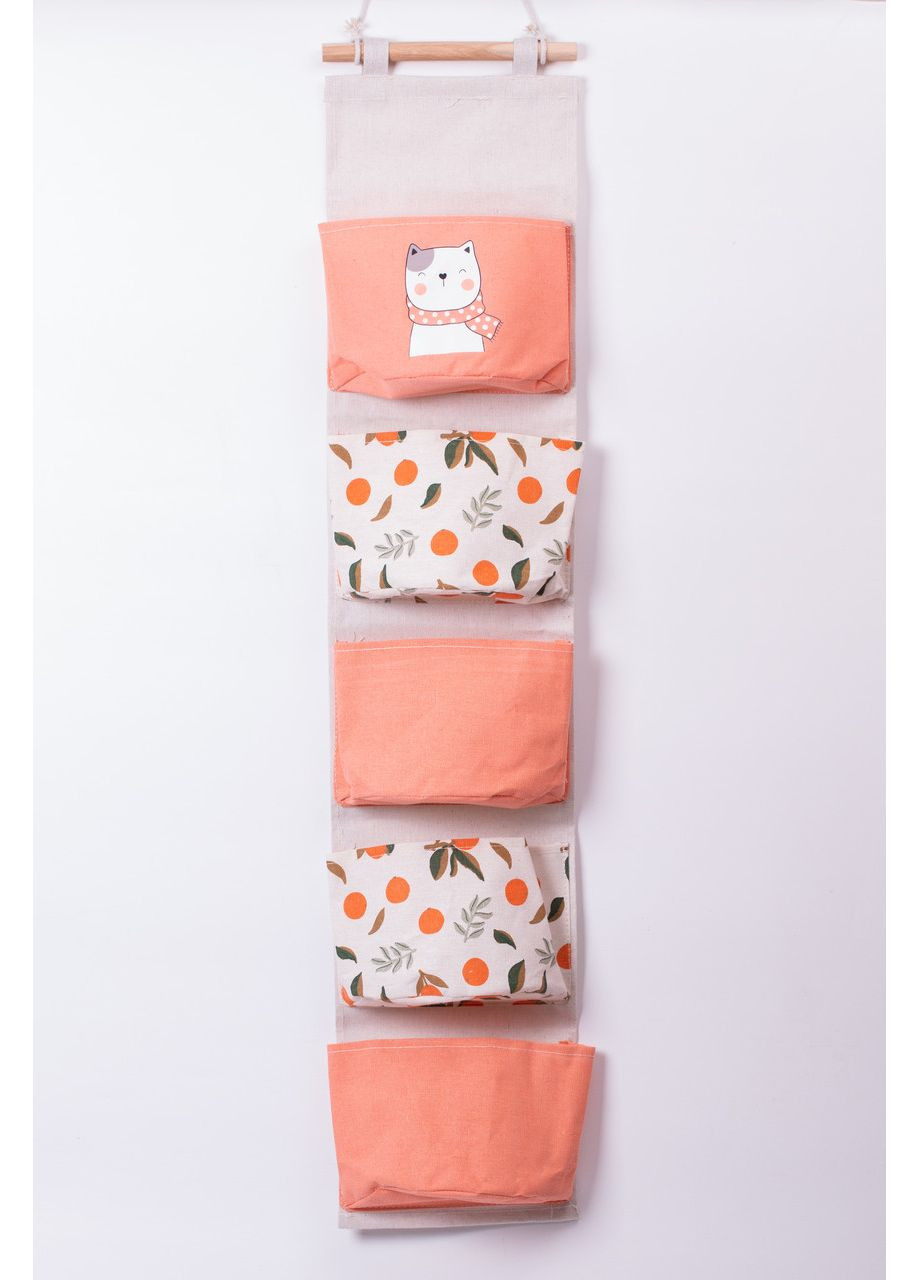 Підвісний органайзер на 5 відділень 20×58 (см) Рожевий HP-41-13P Yiwu (370707881)