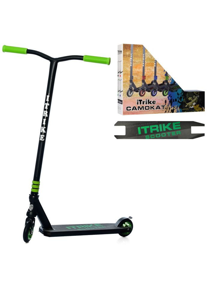 Самокат трюковый iTrike SR 2-068-1-BGR двухколесный No Brand (330603403)