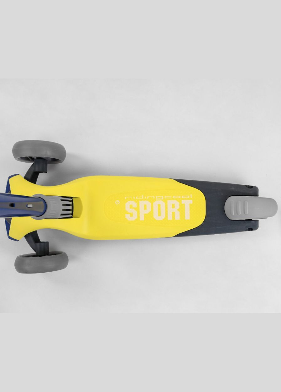 Самокат триколісний складне алюмінієве кермо колеса зі світлом Жовтий (F-55295) Best Scooter (301422399)