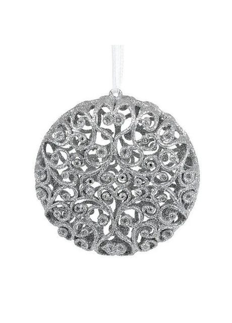 Подвеска новогодняя Ажур Серебряный (12248) Flora (360639509)