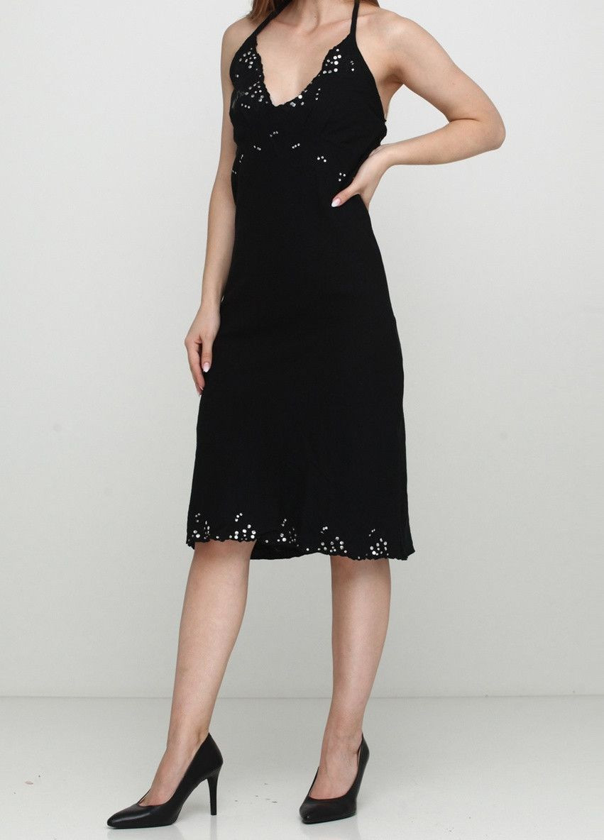 Летний женский сарафан черный Axel с орнаментом