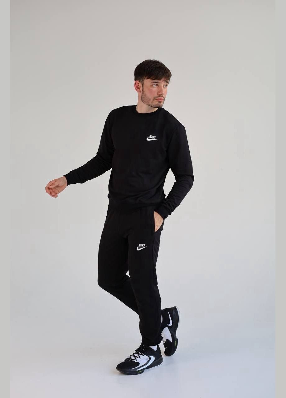 Стильний чоловічий спортивний костюм Nike чорний No Brand (322222657)