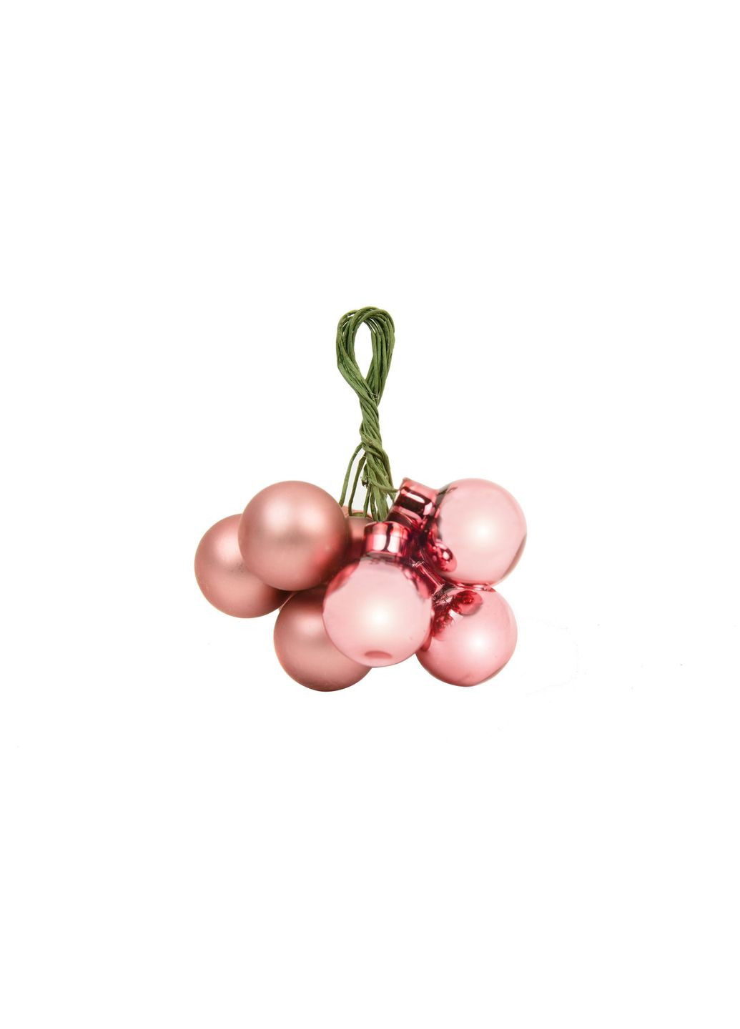 Ялинкові скляні кульки-грони "", темно-рожеві Ø 2 см House Of Seasons (329407107)