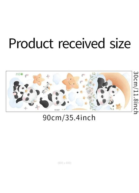 Вінілові наклейки на стіну Панди на хмарках (лист 30 х 90 см) Б394-90 No Brand (302242307)