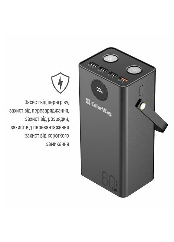 Універсальна мобільна батарея Powerful 60000mAh Black (CW-PB600LPA5BK-PDD) Colorway (382645834)
