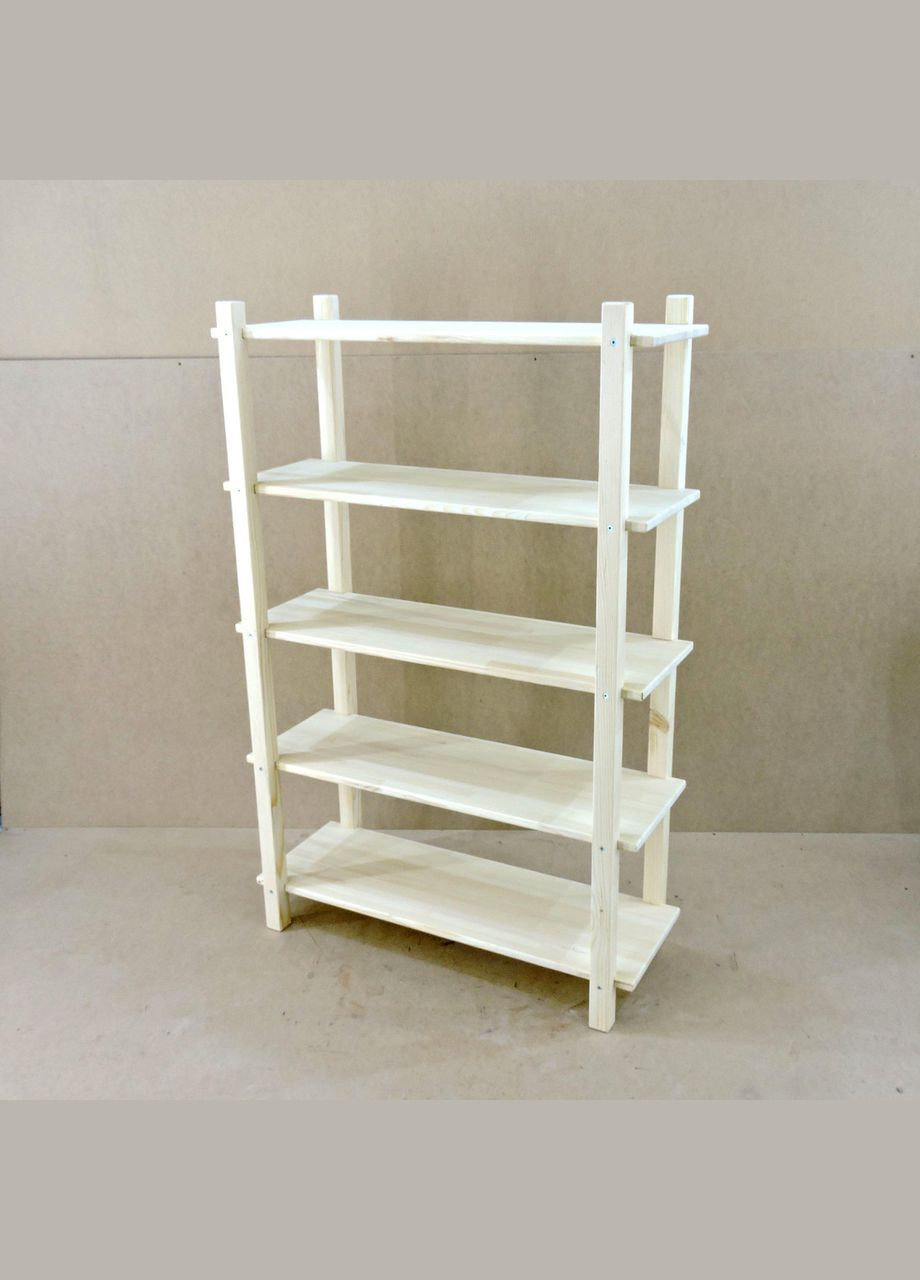 Этажерка разборная из дерева Ковентри 90х38х136 бланже (МЕБ-0018501) No Brand (327848920)