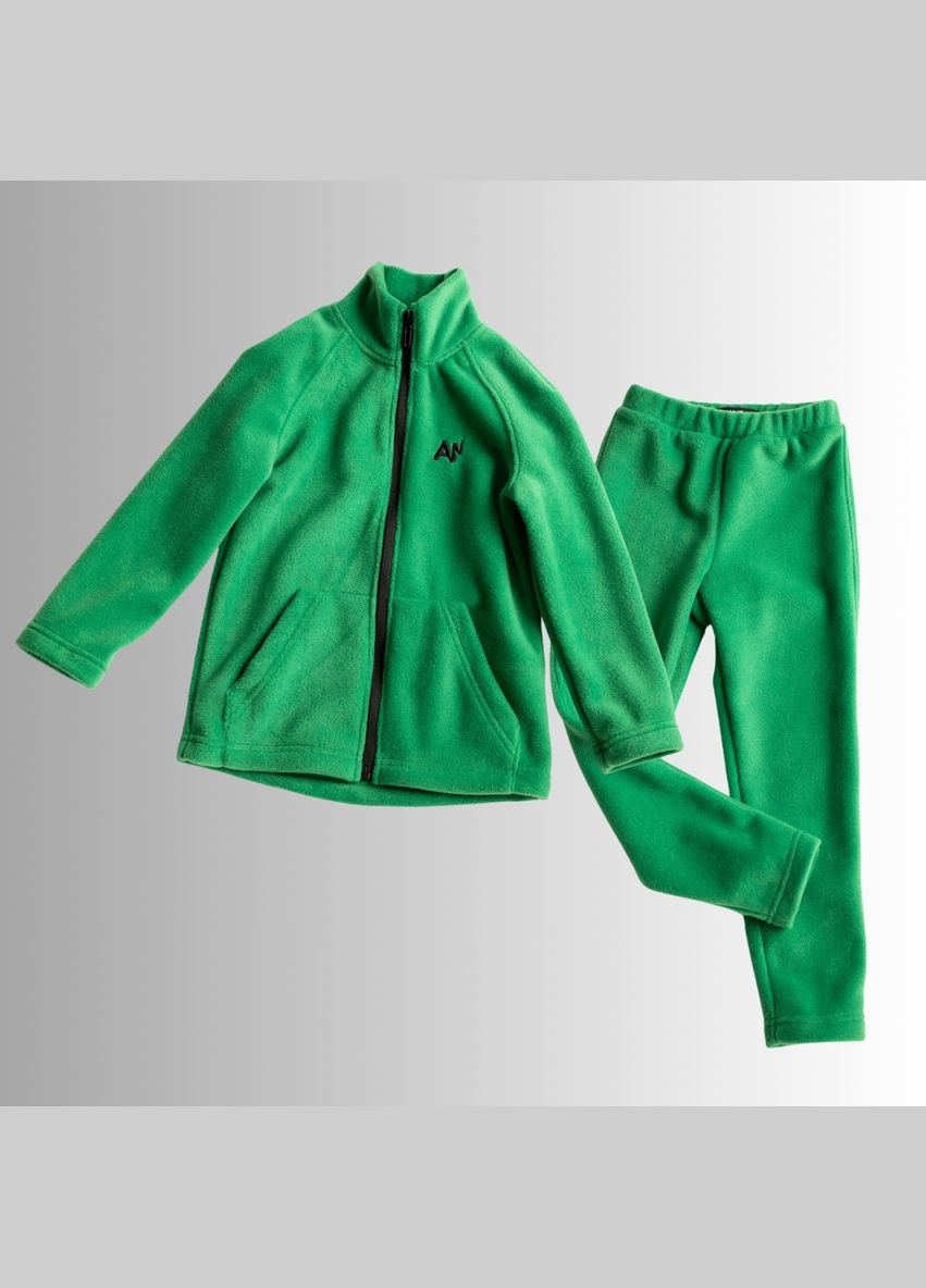 Зелений демісезонний костюм флісовий піддів alwair kids ( 122-128 ) (81046) Qoopixie