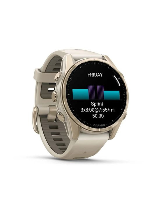 Смарт-годинник Fenix 8 43mm AMOLED Sapphire Soft Gold with Fog Gray Silicone (010-02903-18) Garmin (364872137)