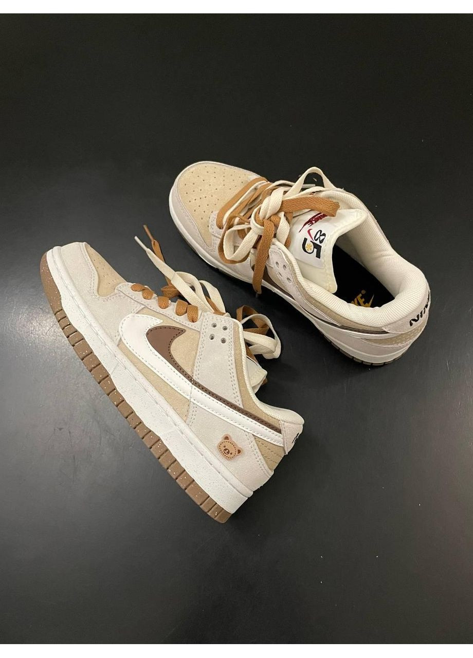 КРОСІВКИ ЖІНОЧІ NIKE SB DUNK LOW SE 85 DOUBLE SWOOSH GREY BROWN НАЙК СБ ДАНК No Brand сірі демісезони (367115009)