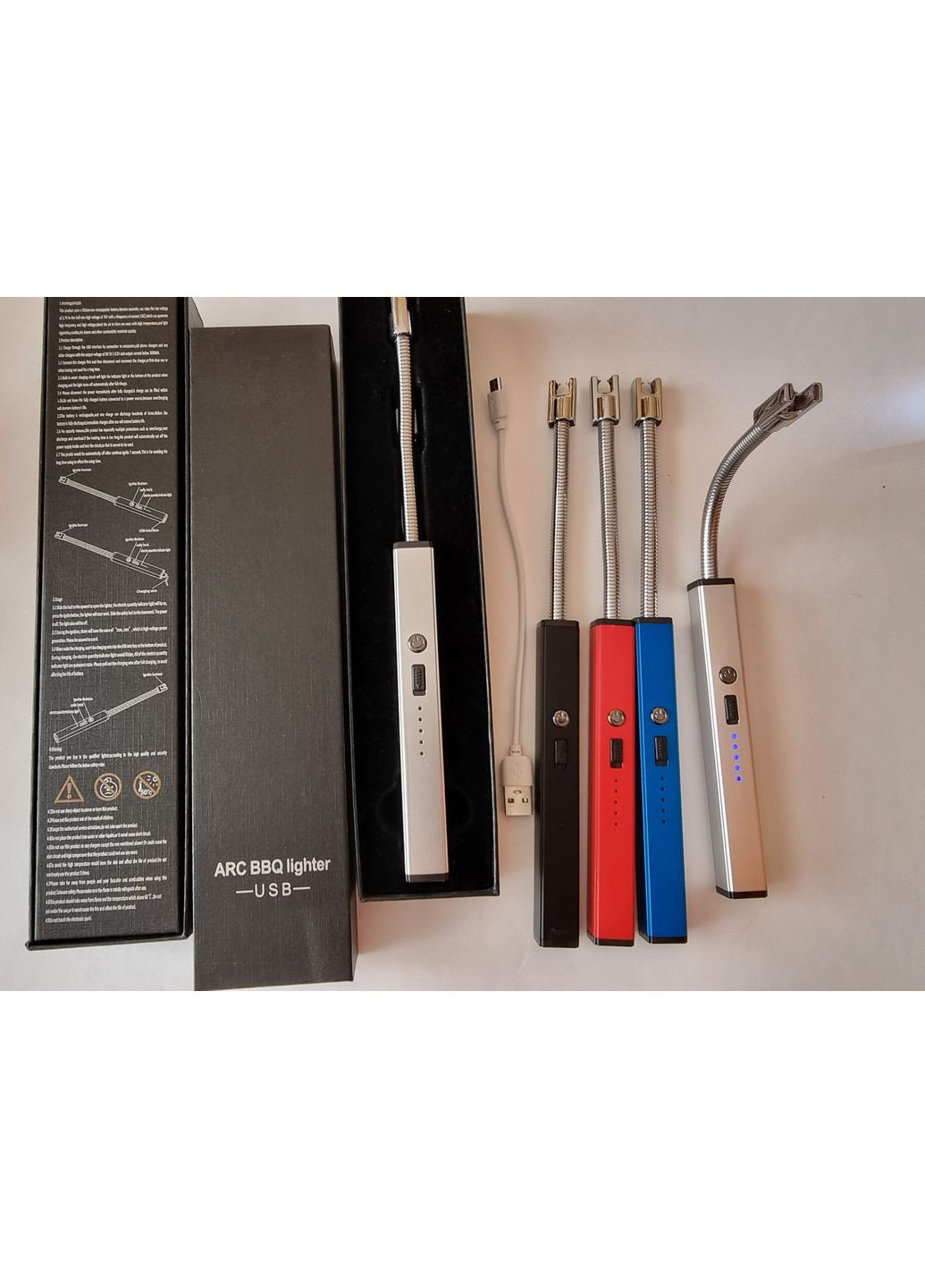 Импульсная Универсальная Сенсорная гибкая кухонная USB зажигалка для плиты, мангала, пикника Новинка 2025 Золотой No Brand (366668624)