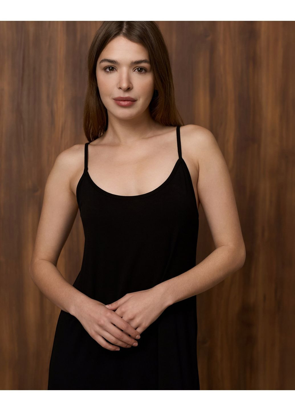 Нічна сорочка-комбінація жіноча на бретельках бамбук розмір S, M, L, XL Nicoletta (371774871)