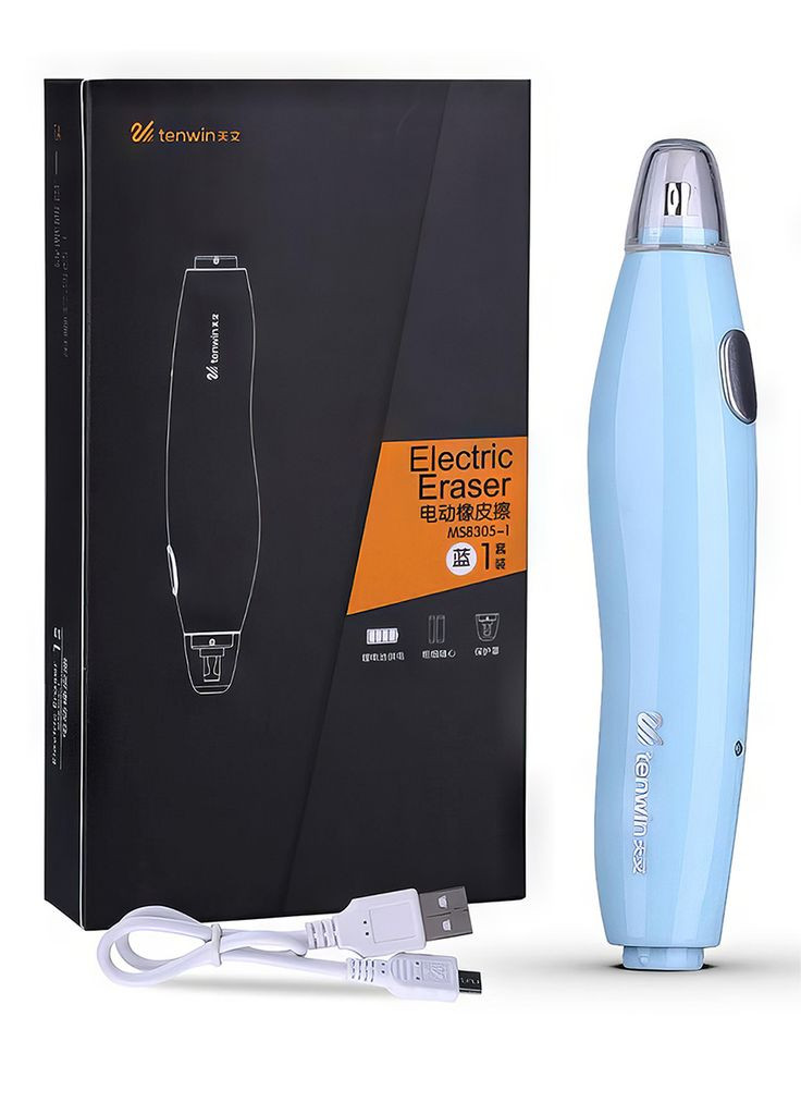 Автоматична гумка, що перезаряджається, зі змінними ластиками Ø 5 мм і Ø 2,3 мм Tenwin (322635182)