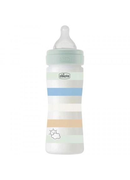 Пляшечка для годування WellBeing Colors з силіконовою соскою 2м+ 250 мл М'ятна (28623.21) Chicco well-being colors з силіконовою соскою 2м+ 250 мл (268145750)