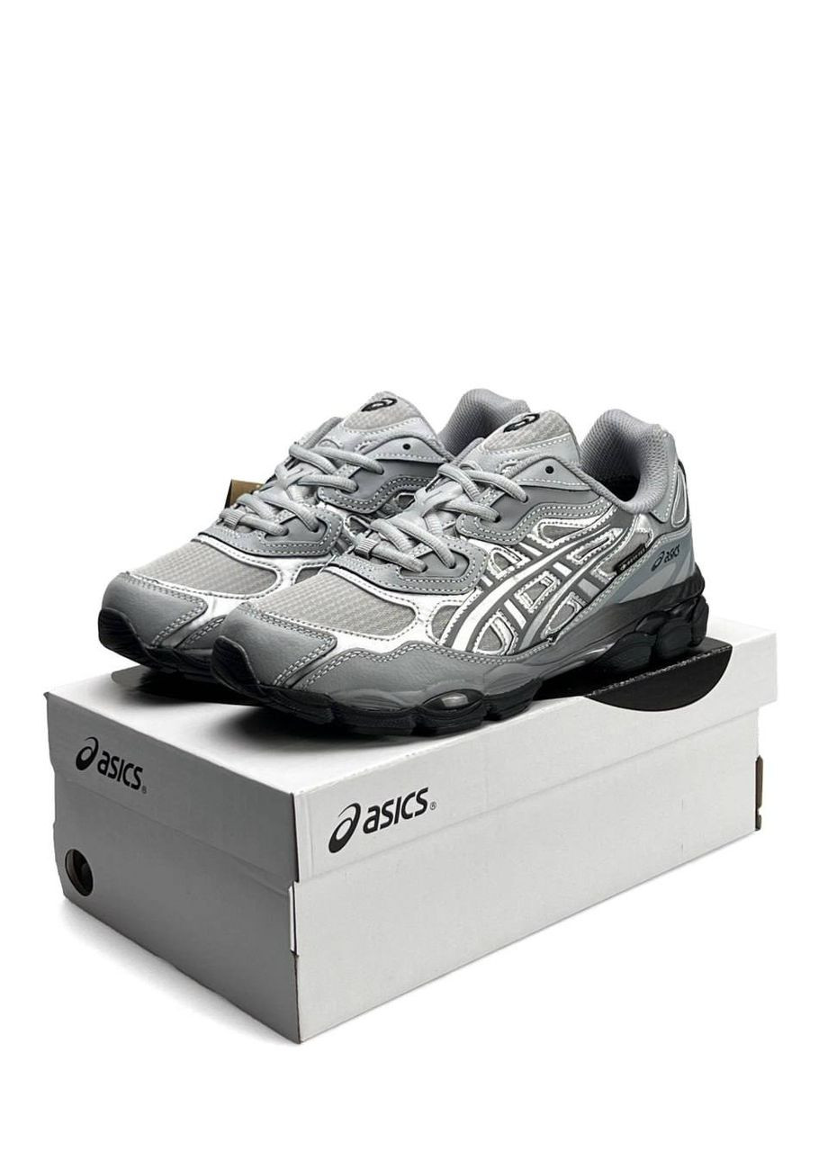 Світло-сірі Осінні кросівки чоловічі asics gel-nyc gtx light grey black No Brand Gel-NYC Gore-Tex Light Grey Black