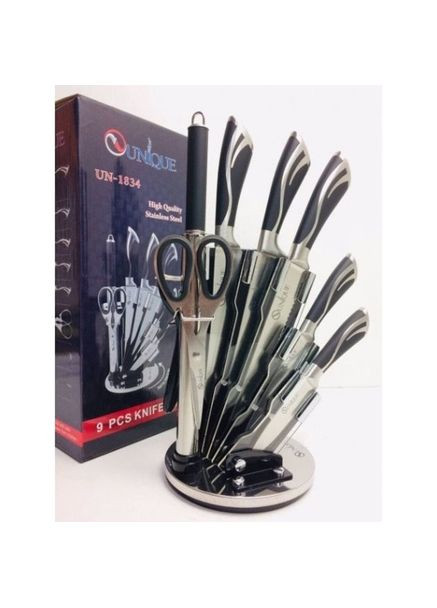 Кухонні ножі UNIQUE UN-1834 No Brand чорний,