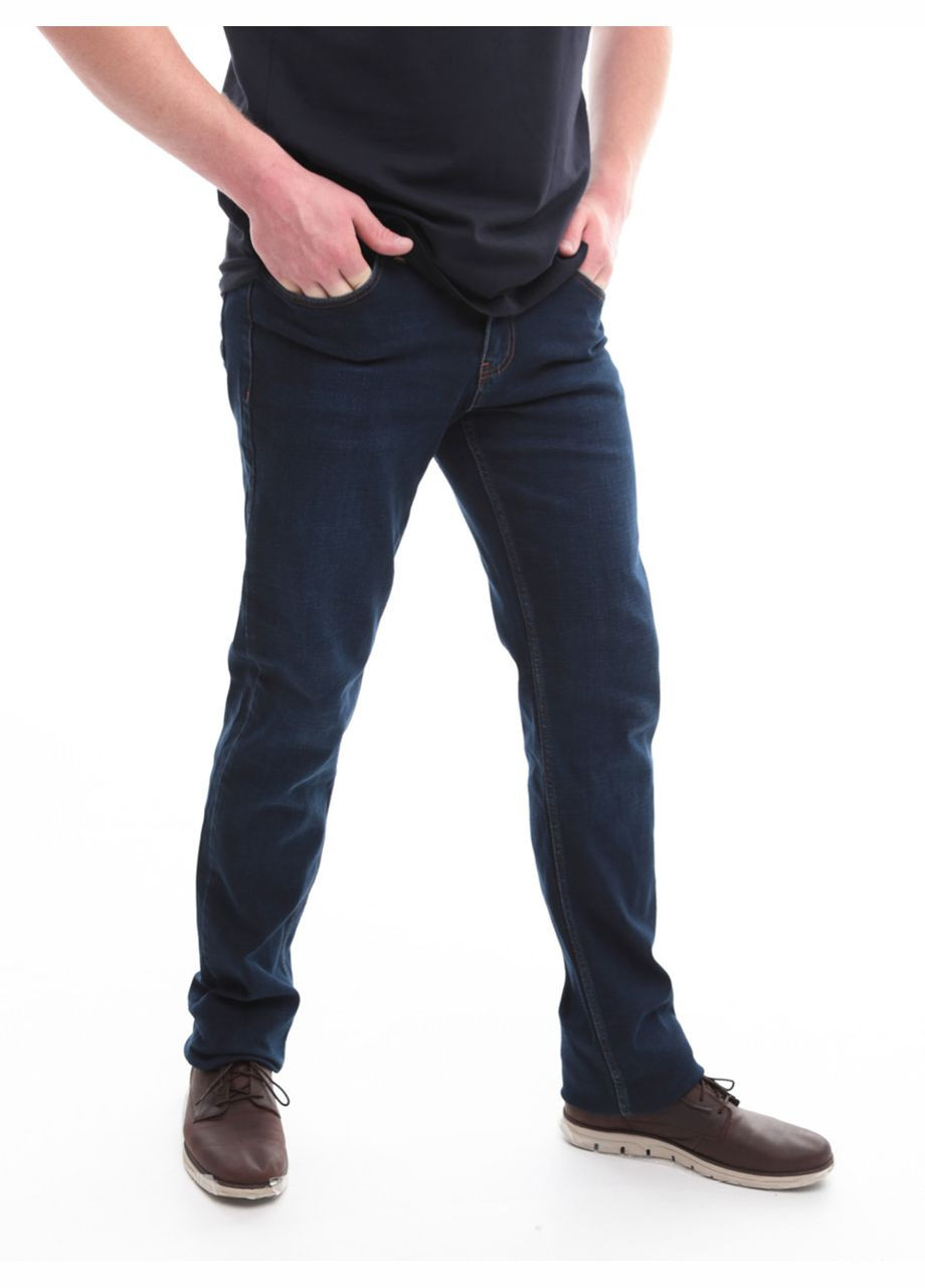 Темно-синие демисезонные прямые джинсы мужские синие прямые 36 длина Пряма FRANCO BENUSSI