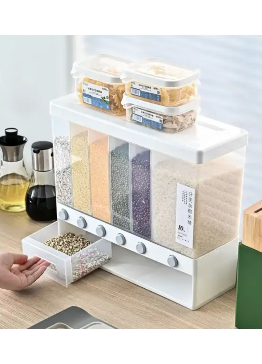 Органайзер на 6 секцій для сипучих продуктів No Brand (362445867)