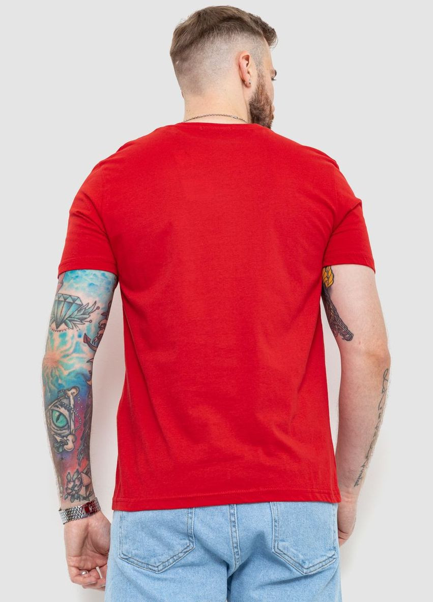 Красная футболка мужская базовая, цвет красный, Ager