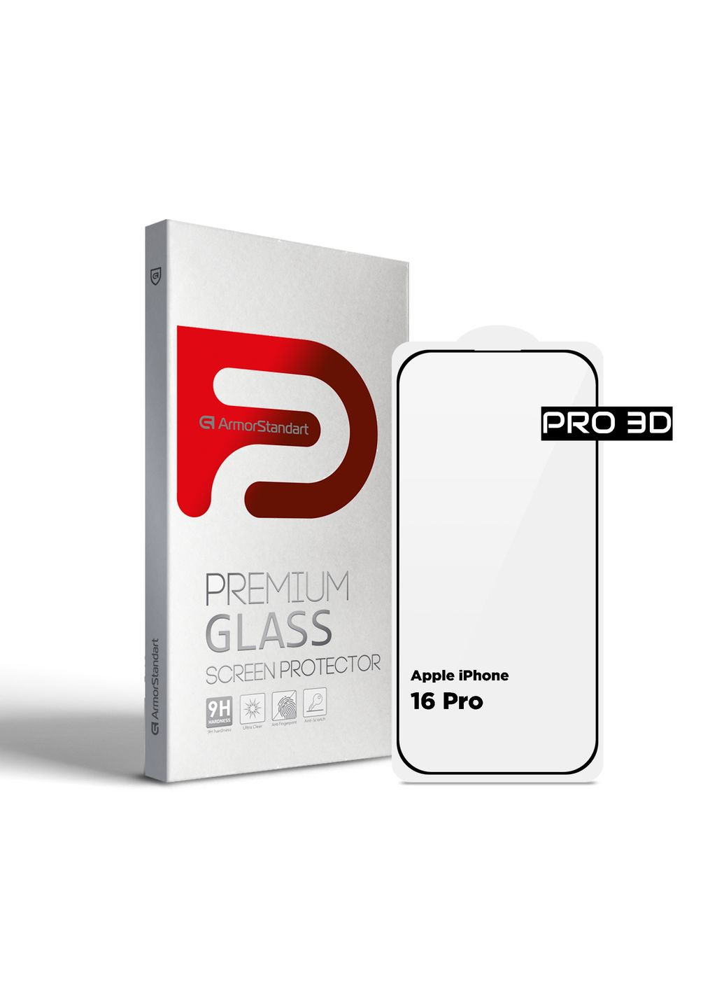 Защитное стекло Pro 3D для iPhone 16 Pro Black (ARM78031) ArmorStandart (343048953)