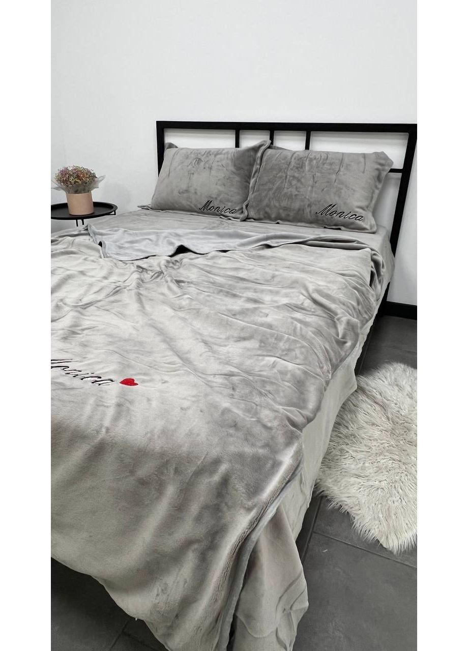 Велюрова постільна білизна Моніка полуторний 150х200 Koloco (366817828)