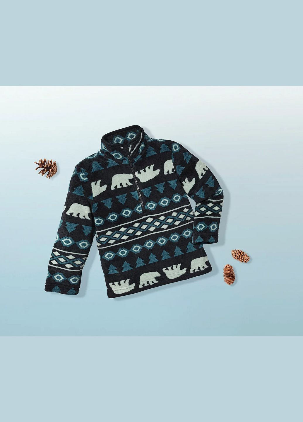 Темно-синий демисезонный флисовая кофта для мальчика Lupilu