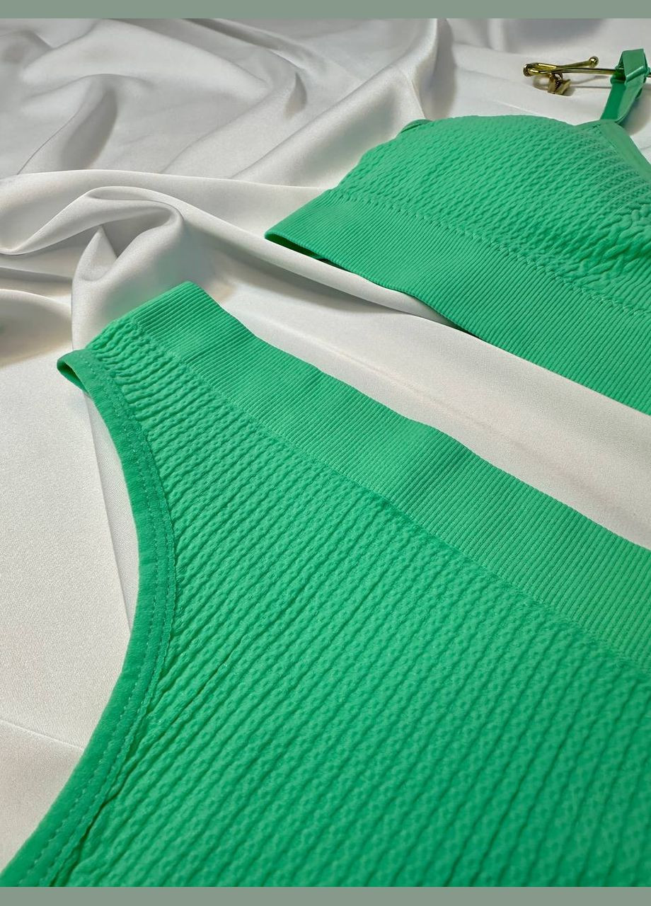 Зеленый демисезонный базовый женский комплект белья No Brand