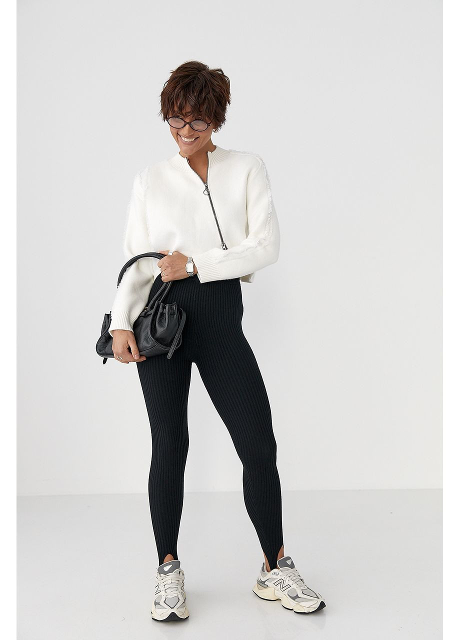 Молочный демисезонный кардиган Lurex