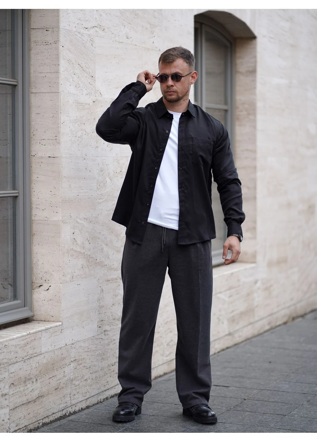 Чоловіча сорочка однотонна класична Tencel Comfort Біла Teamv (401954647)